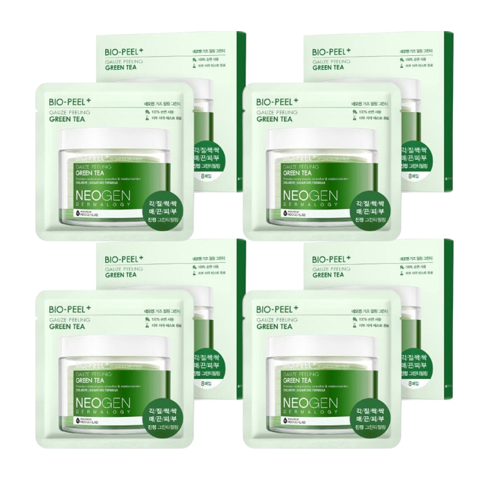 NEOGEN Dermalogy - Bio - Peel Gauze Peeling - Green Tea - 8 Pads - 8pièces - Green (4ea) Set